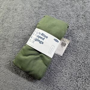 Old Navy High Rise Cropped Leggings NEW Womens XXL Green Yoga Gym Exercise Wear